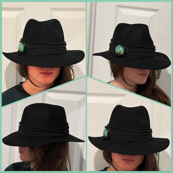 Black Fedora size 58cm - Picture 1 of 2